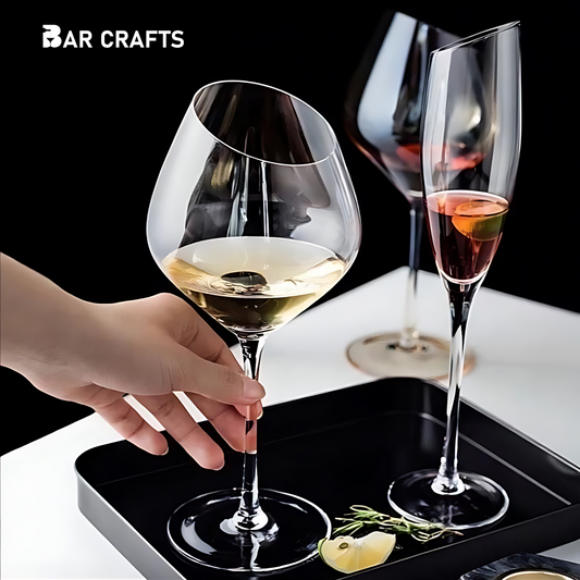 Slant Face Wine Glass (Set of 2, 350 ml)